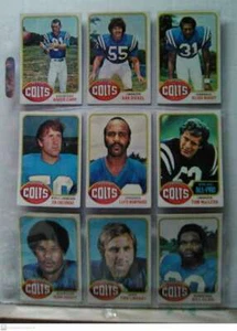 9 CT LOT OF 1976 BALTIMORE COLTS TOPPS FOOTBALL CARDS #1 - Bild 1 von 1