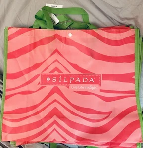 Silpada Reusable Shopping Bag/Tote Bag Red/Green/Pink - Picture 1 of 4