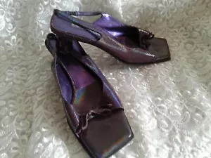ENZO ANGIOLINI Women's fancy purple sandals with heals, size 7 1/2 - Picture 1 of 5