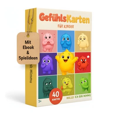 Gefühlskarten für Kinder ab 3 Jahren – 40 Emotionskarten, pädagogisch wertvoll - Bild 1 von 4