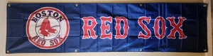 Boston Red Sox MLB Huge 2x8 Foot Banner Flag With Metal Grommets - Picture 1 of 2