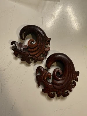Discontinued Tawapa Hand-carved Bloodwood  Hangers 12.5mm (1/2”) jewelry - Image 1 of 4