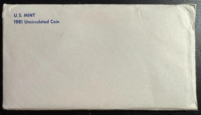 1981 U.S. Mint Uncirculated Coin Set with Original Government Packaging OGP - Image 1 of 3