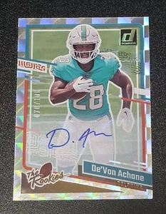 Donruss De'Von Achane The Rookies 2023/100 RC automático - Imagen 1 de 11