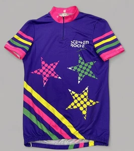 Stephen Roche Abstract 1990's Vintage France Made Cycling Bike Jersey Men's L - Picture 1 of 6