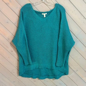 Suéter tejido de algodón orgánico Eileen Fisher azul azulado suéter de gran tamaño L/G - Imagen 1 de 7