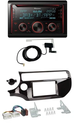Pioneer 2DIN MP3 DAB USB CD Bluetooth Autoradio für Kia Rio UB ab 15 piano-schwa - Bild 1 von 4