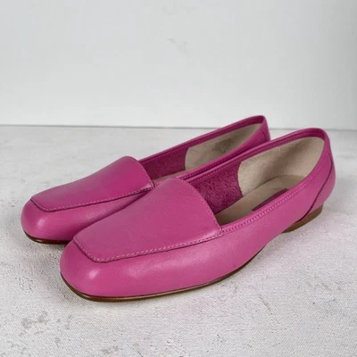 Mocasines planos Enzo Angiolini para mujer retro de cuero rosa talla 6,5 Foto 1 de 4
