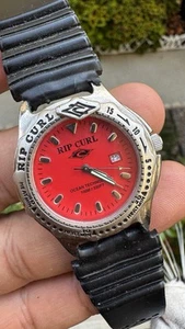 Rip Curl Men’s Quartz Watch Red Dial New Battery Working - Picture 1 of 7