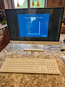 DELL Inspiron 3477 AIO PC, 23.8in FHD Touch, i3, 8GB All in One - White - Picture 1 of 6