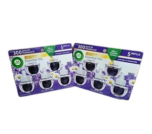Lot of 2 Air Wick plug in Scented Oil Lavender & Chamomile .67oz ea 10 Refills - Picture 1 of 3