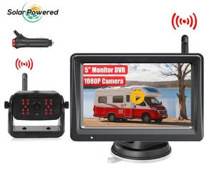 Wireless 5'' HD Monitor DVR 1080P Backup Camera For RV Trailer SUV truck Camper - Picture 1 of 11