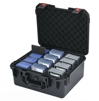 Hard Case Graded Trading Sports Card Storage Box w/ 9 Dividers, Waterproof PSA - Image 1 of 4