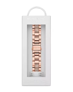 Michael Kors Women's Rose Gold-Tone Stainless Steel Curb Chain Band Apple Watch - Picture 1 of 6