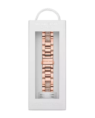 Michael Kors Women's Rose Gold-Tone Stainless Steel Curb Chain Band Apple Watch - Image 1 of 4
