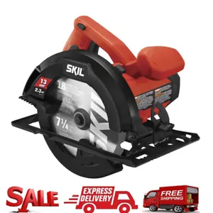 13-Amp 7-1/4"Corded Electric Circular Saw Red Steel Circularsaw for Wood Cutting - Bild 1 von 10