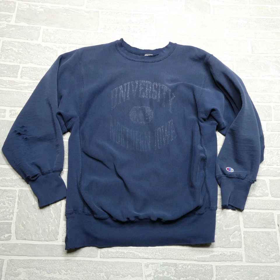 VINTAGE Champion Reverse Weave Warmup Sweatshirt University of Northern Iowa 80s - Image 1 of 4