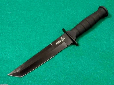 Cuchillo de hoja fija Survivor HK1023TN Negro Mini Tanto 7 1/2" en general M3636 ¡NUEVO! Foto 1 de 4