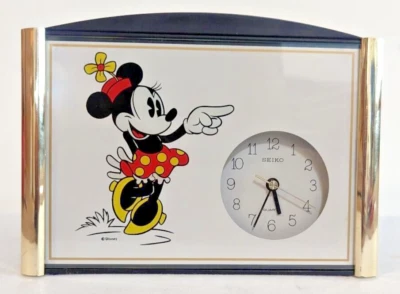 Seiko Minnie Mouse prateleira de mesa relógio manto em estado de funcionamento - Imagem 1 de 4