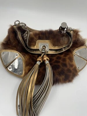 Gucci Babouska Fur And Leather Rare Amazing Handbag - Image 1 of 4