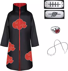 Anime Akatsuki Mantello Costume, Cosplay Anime Halloween E Mantello Di Natale Ve - Foto 1 di 12