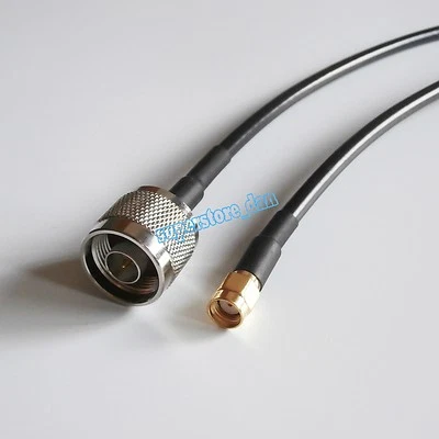 N Type male to RP-SMA male plug crimp RF RG58 cable pigtail 20inch - Image 1 of 4