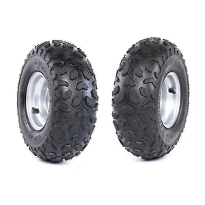 2pcs 145/70-6 Wheel Tire Rim 6'' ATV Quad Go kart Taotao DoodleBug Kazuma Baja - Picture 1 of 8