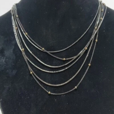 Collar Kohls Hematita Multi Fila Nuevo Con Etiquetas Foto 1 de 4