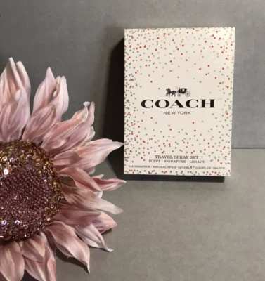 Coach New York Travel Spray Set of 3 Perfumes - Poppy, Signature, Legacy .25 Oz - Image 1 of 4
