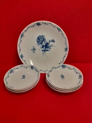 Fürstenberg Lottine Teller 7 teiliger Konfektsatz  blau-weiß Blumenmotiv - Bild 1 von 4