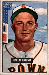 1951 Bowman OWEN FRIEND St Louis Browns #101 EX Condition - Picture 1 of 2