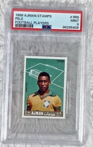 1968 Ajman Briefmarken Fußballspieler #1RIS PSA 9 POSTFRISCH PELE LOW POP - Bild 1 von 2