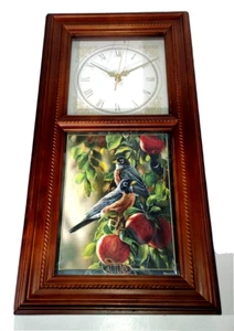 Seltene Millette Singvogel Holz Uhr & 2 Millette Vogel Plaketten Neu - Bild 1 von 12