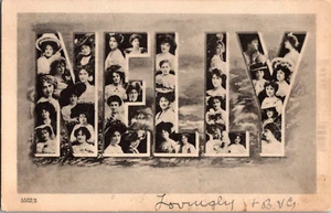 Postcard Large Letter Name NELLY Undivided Back Postmarked 190? - Bild 1 von 2