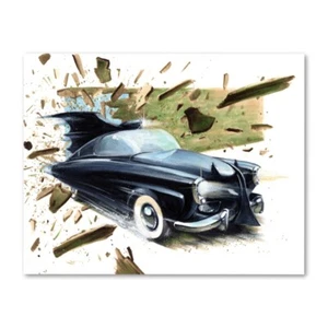 Signiertes BATMOBILE aus Detective Comics #156 Poster Druck Wandbild 11x14 ungerahmt - Bild 1 von 4