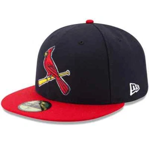 St Louis Cardinals Fitted Hat Cap 7 3/4 Blue Red Alternate 2 On Field New Era - Picture 1 of 13