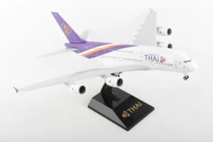 Thai Airways Airbus A380-800 Pantalla de Escritorio Sólido Modelo 1/200 Avión SKR331N NUEVO - Imagen 1 de 12