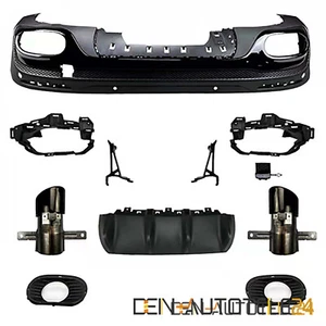 Heckdiffusor Auspuffblende für Mercedes GLB X247 Einzel Endrohr GLANZ SCHWARZ - Picture 1 of 2