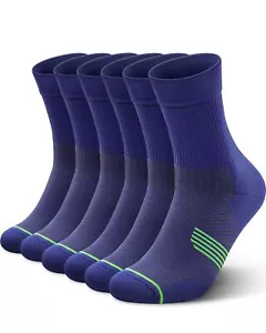 Compression Running Sock for Men and Women 3 Pairs Cushioned Athletic Crew So... - Picture 1 of 7