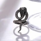 925 Sterling Silver New Fashion King Cobra Snake Ring Size: One Size Fit All 