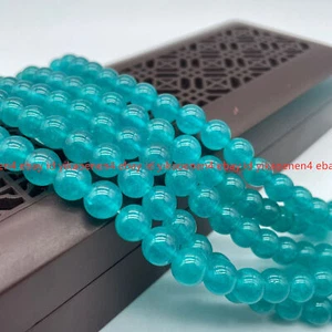 Pretty! Natural 6/8/10/12/14mm Blue Amazonite Gems Round Loose Beads 15'' Strand - Picture 1 of 12