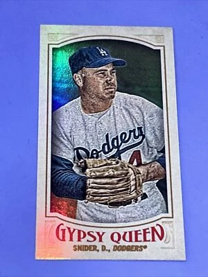 2016 Topps Gypsy Queen Mini Foil SP Los Angeles Dodgers Duke Snider #309 HOF NM+ - Image 1 of 4