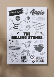 The Rolling Stones Lyric Album Song Doodle Sketch Poster - A5 - Picture 1 of 2