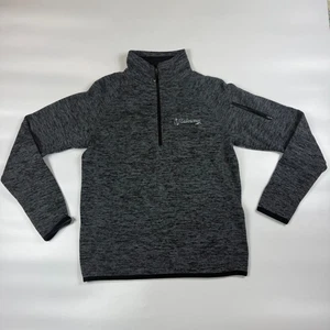 Souvenirs Northern Tadoussac Suéter Hombres Pequeño Gris Manga Larga 1/4 Cremallera Pullover - Imagen 1 de 9