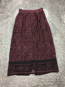 Sag Harbor Maxi Skirt Womens Size 12 Purple Black Sheer Layers Long - Picture 1 of 15