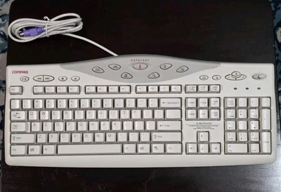 Vintage Compaq Multimedia Keyboard Wired  SK-2800C PS/2 Rubber Dome - Image 1 of 4