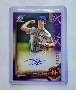 2022 Bowman Draft Chrome 1st Purple /250 Auto Tyler Stuart Rookie #CDA-TST - Picture 1 of 1