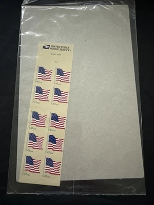 USA Scott 4190a Complete Self Adhesive Pane, 41¢ Flag Pane of 10 Sealed - Image 1 of 2