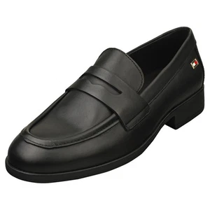 Zapatos mocasines Tommy Hilfiger Flag clásicos para mujer en negro - Imagen 1 de 8