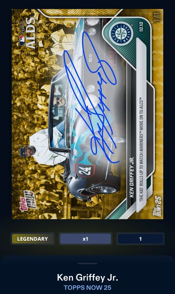 Topps Bunt DIGITAL CARD Ken Griffey Jr. Topps Now 1/1 Legendary - Image 1 of 1